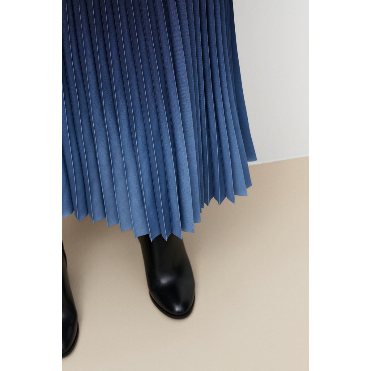 Jupe fluide évasée JOELLA bleu marine, CAROLL