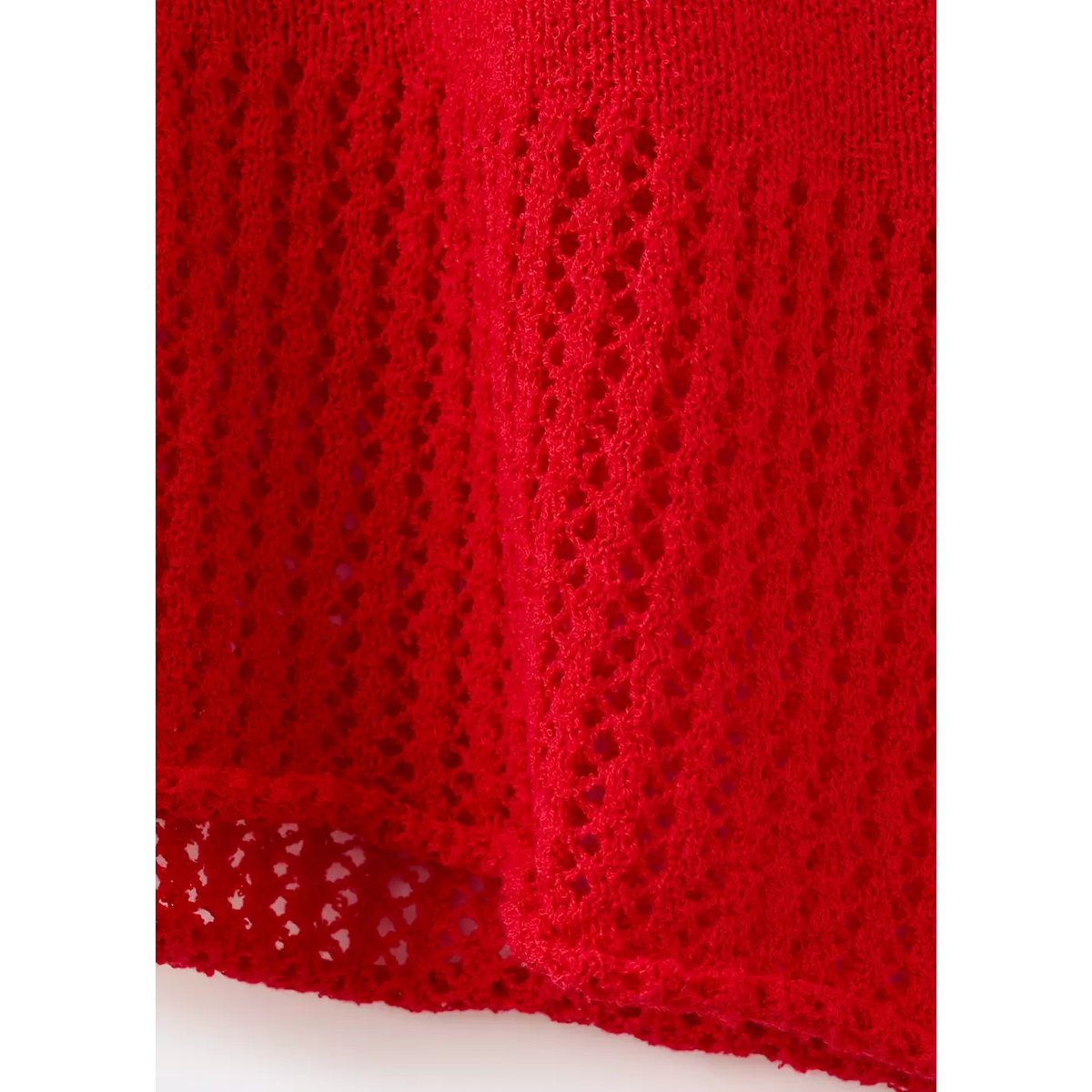 Robe halter en maille rouge, MANGO
