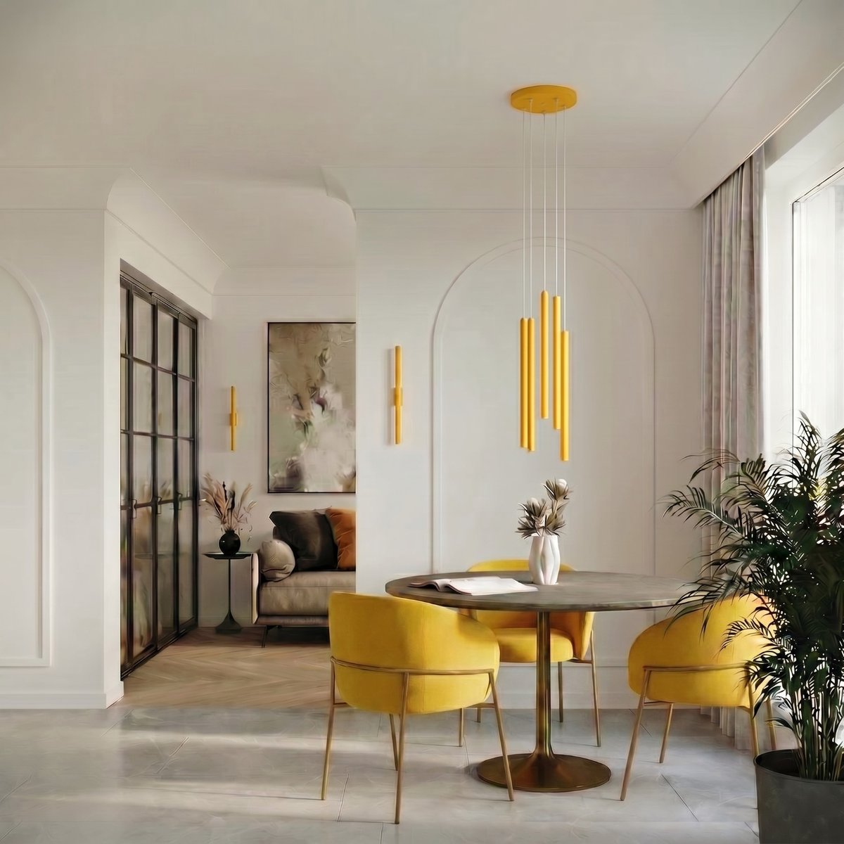Applique murale Jaune G9 2 PASTELO jaune, EDEN