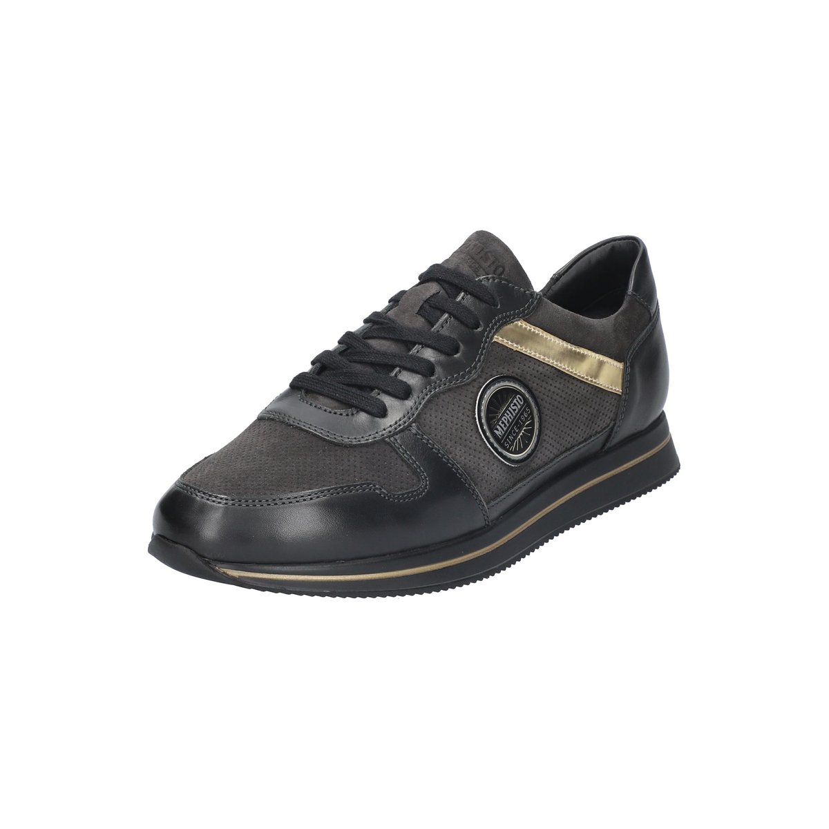 Baskets en cuir LORA gris carbone 5140, MEPHISTO