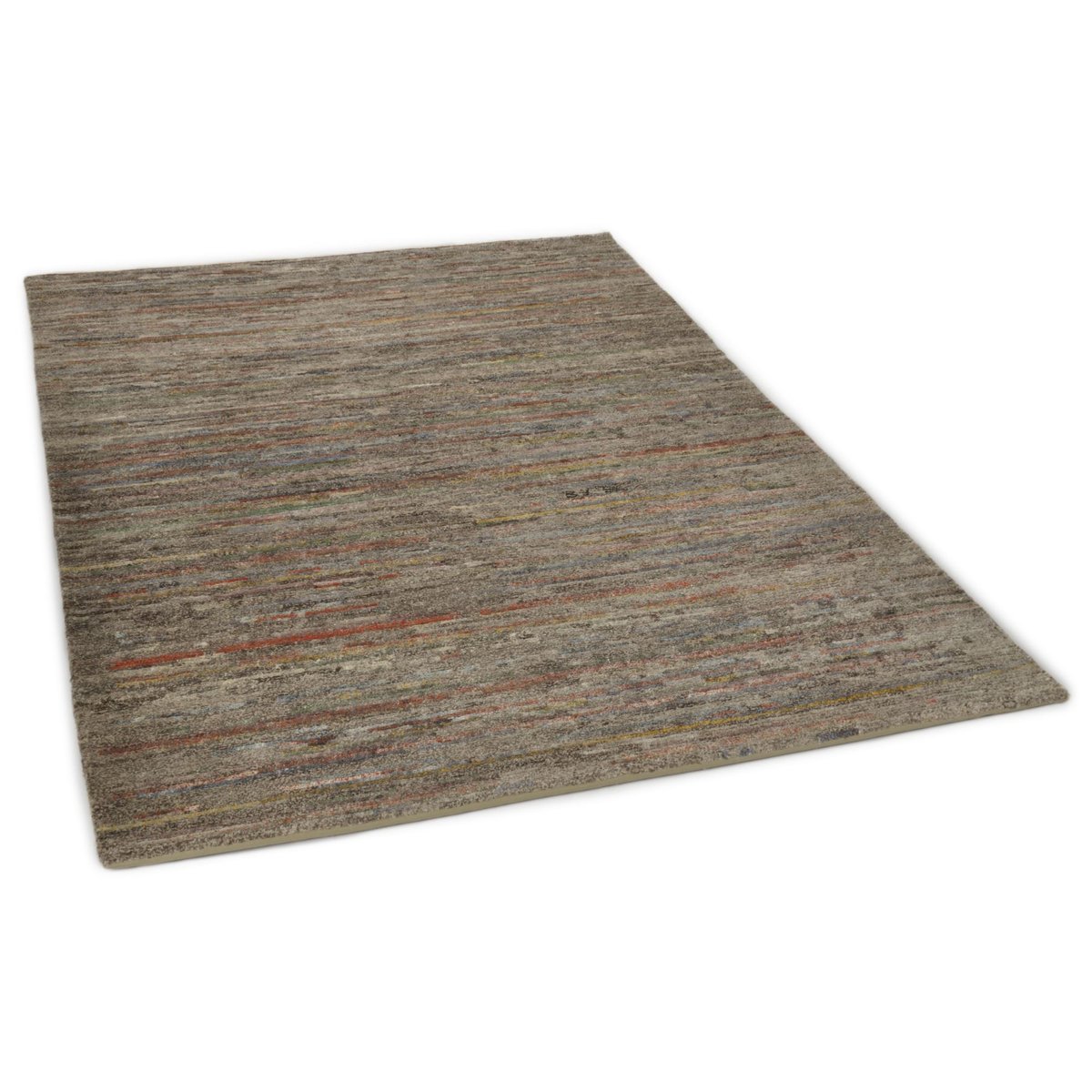 Tapis de salon noué main - MORSUM gris, THEKO