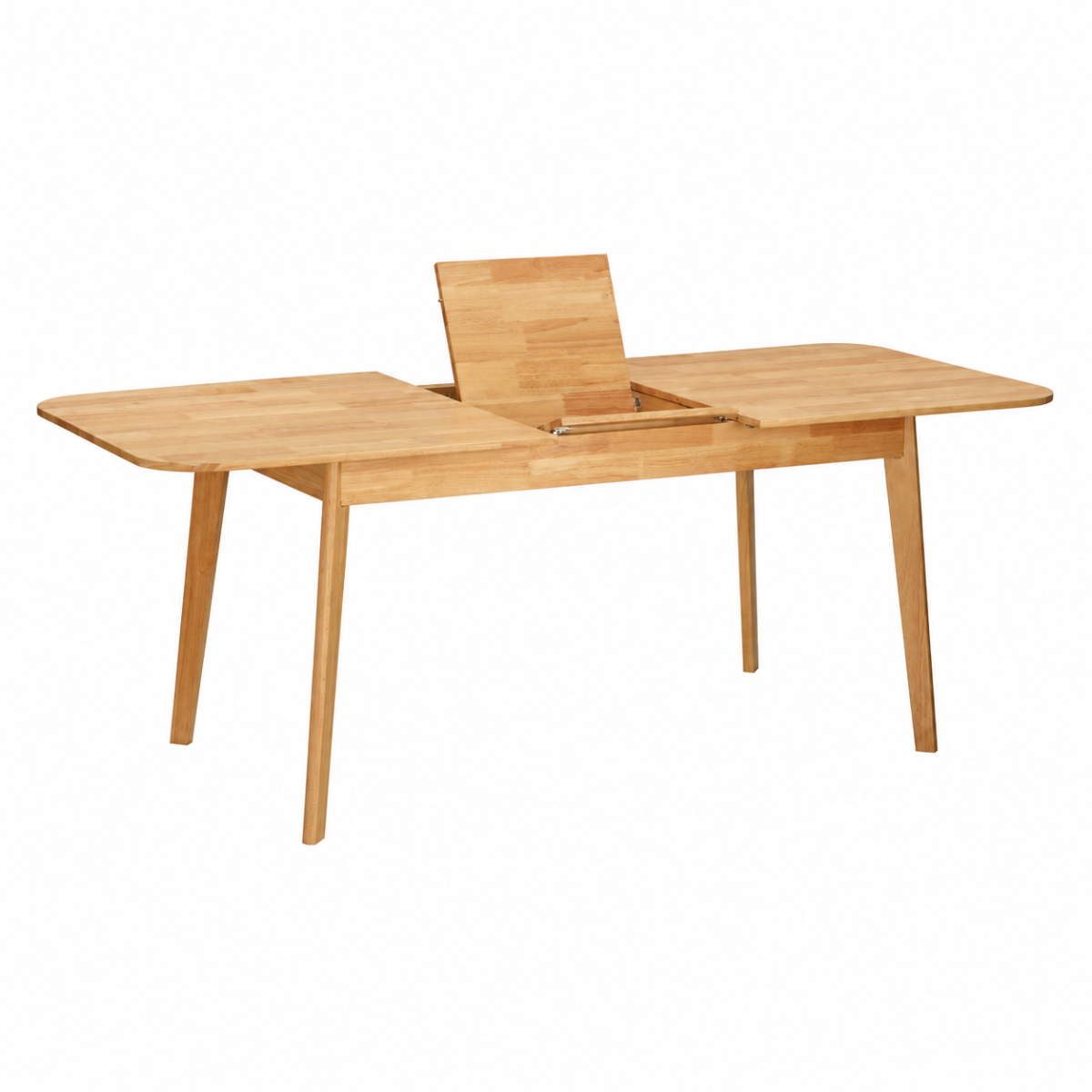 Table à manger extensible en hévéa 6 à 8 pers SOLINE bois clair, CALICOSY