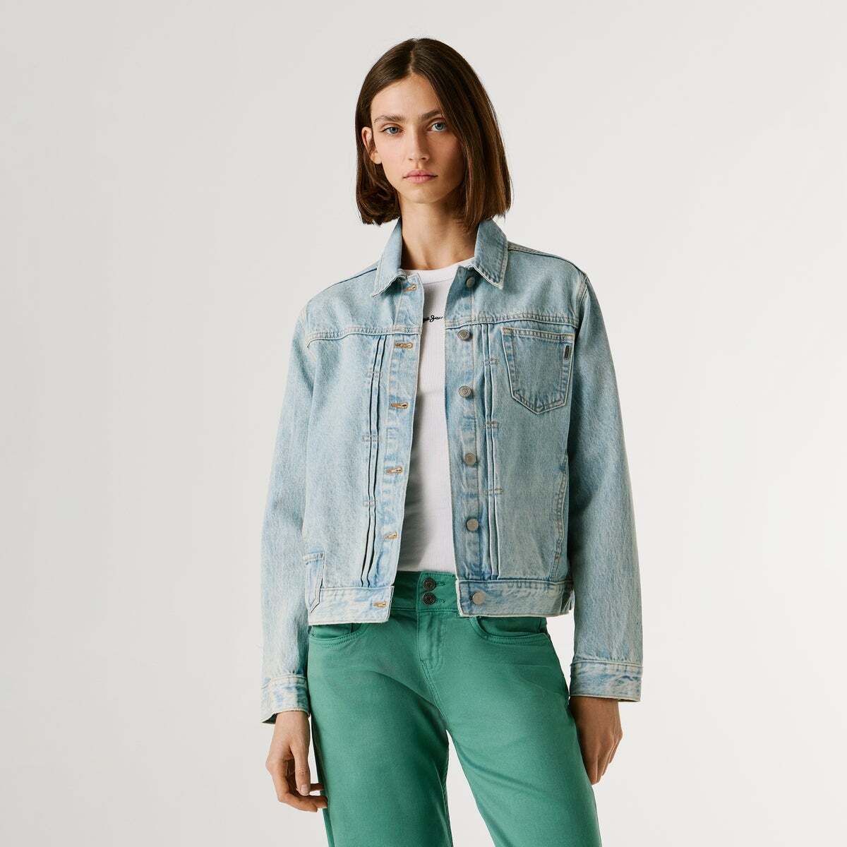 Veste Coupe Regular En Denim javel vintage, PEPE JEANS