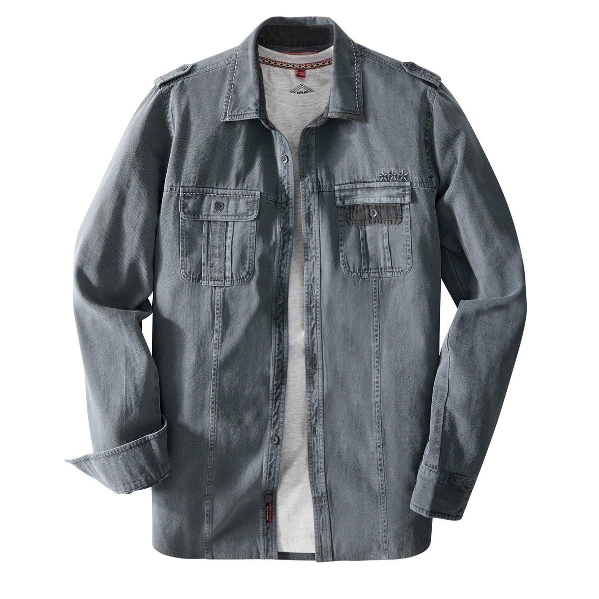 Chemise Militaire Personnalisée Commandement gris, JOE BROWNS