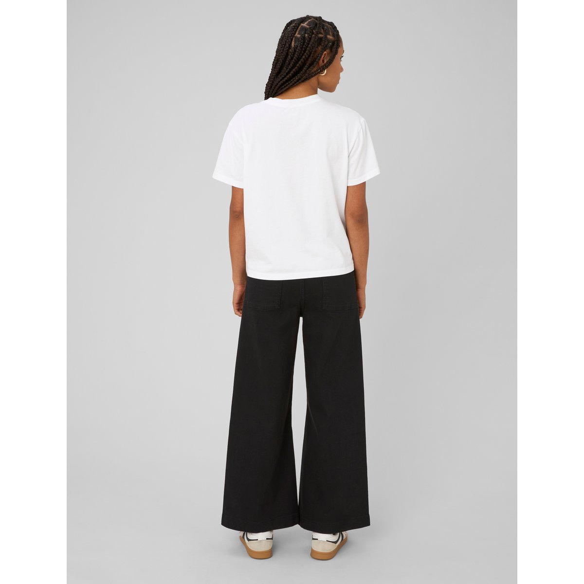 Jean wide leg surpiqures noir, BZB