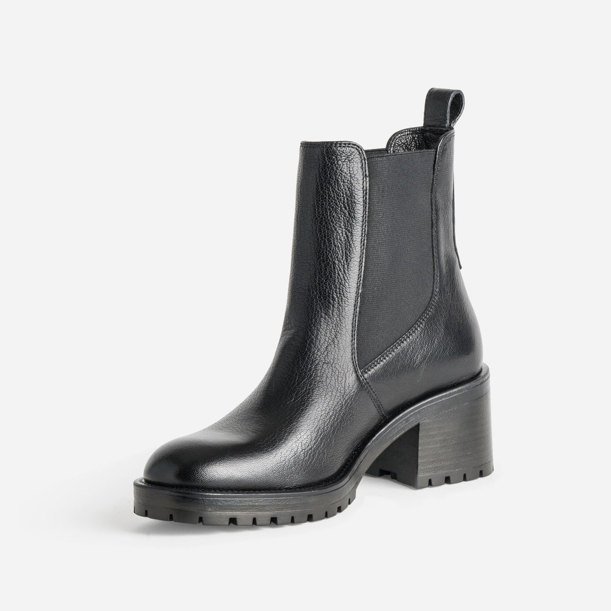 Boots À Talon en cuir NIL noir, ERAM