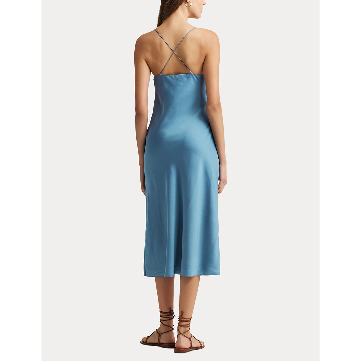 Abito con spalline sottili NOKITHE azzurro, LAUREN RALPH LAUREN