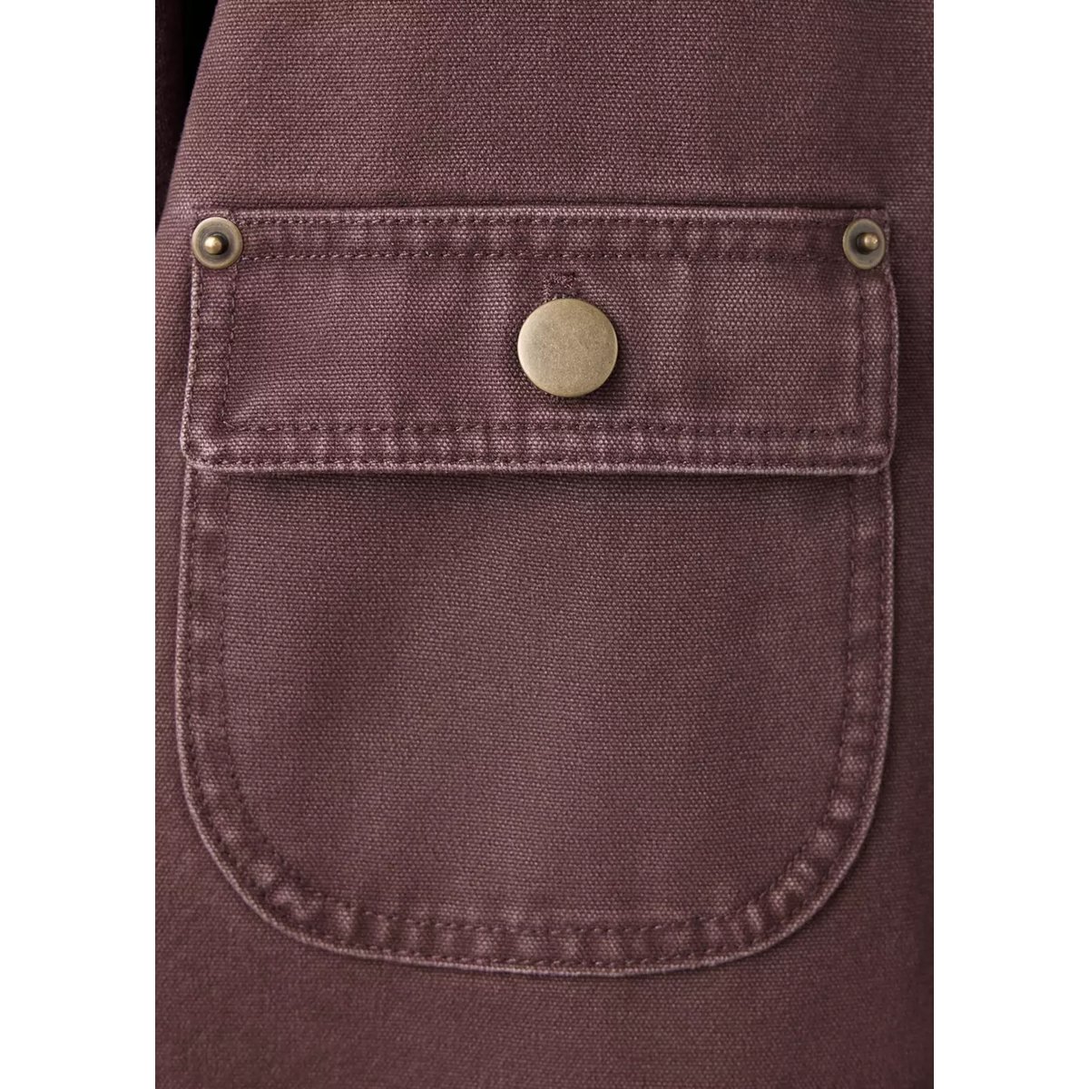 Parka col contrasté grenat, MANGO