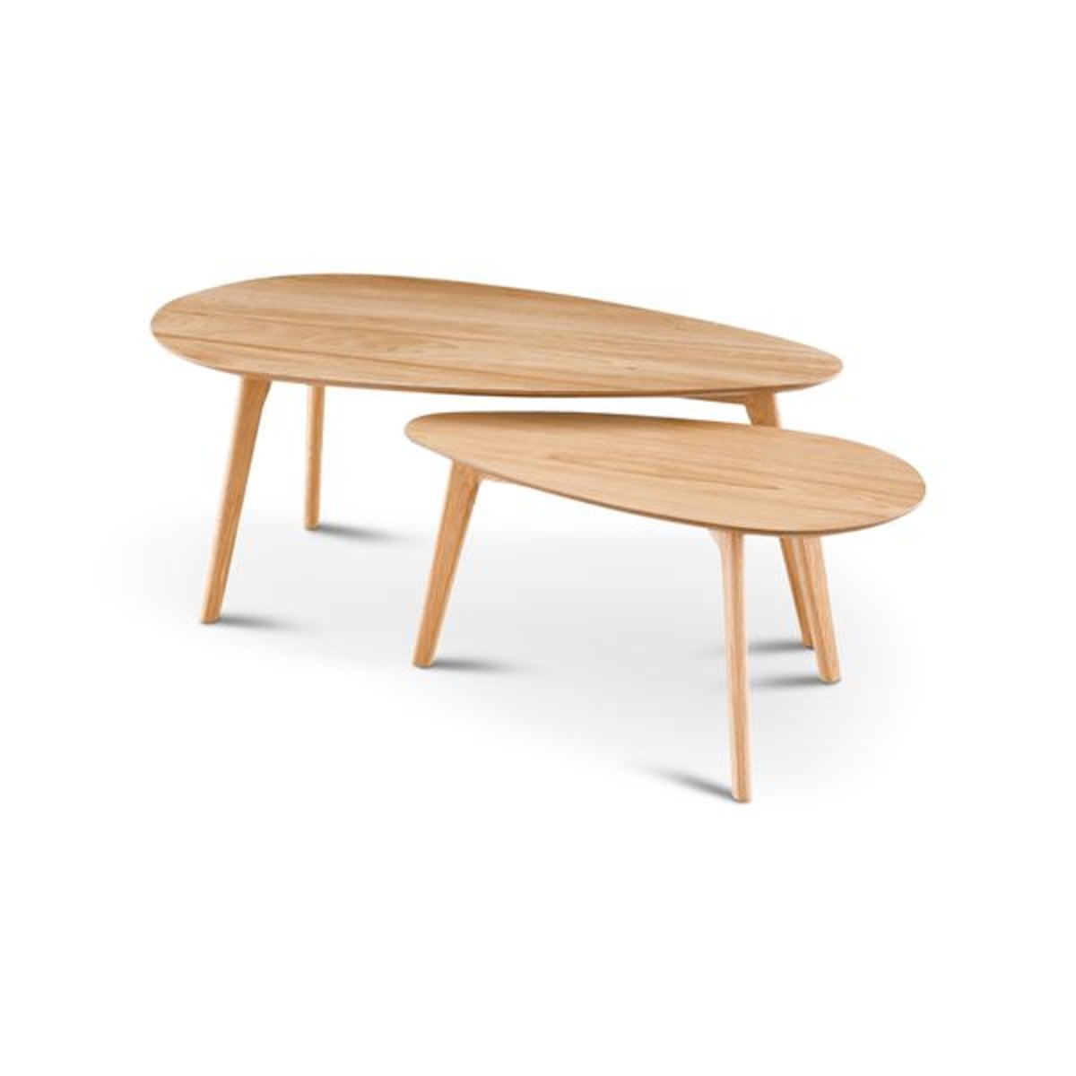 Tables basses gig. naturelles (set de 2) naturel clair, ZAGO