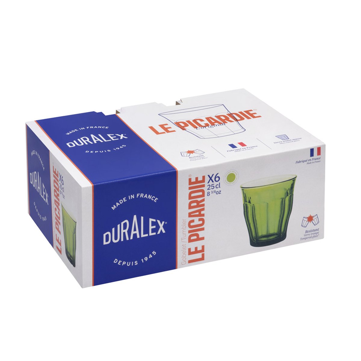 Gobelet Picardie   25 cl (lot de 4) vert, DURALEX