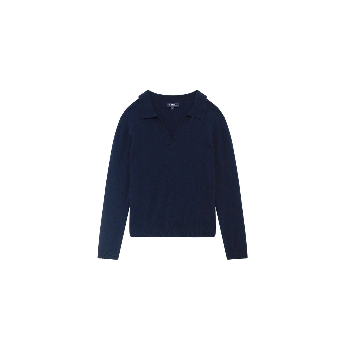 Pull droit cachemire MVICTOR bleu marine, CAROLL