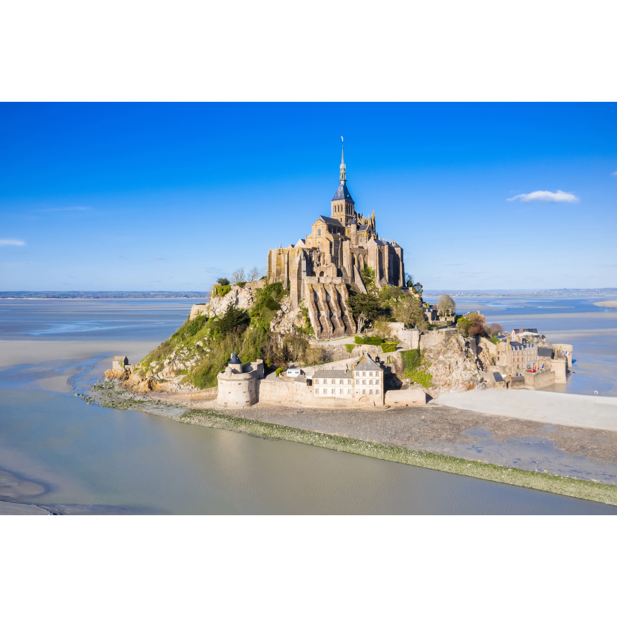 Tableau Mural Ciel Bleu Mont St-michel ARCHITECTURE tableaux sur toile-bleu, CEANOTHE