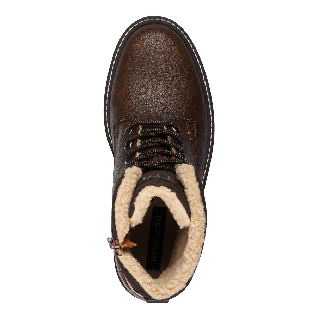 Bottine homme marron cognac combiné, MARCO TOZZI
