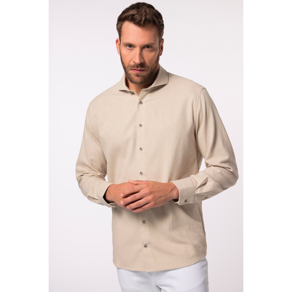 Chemise en flanelle, manches longues naturel, JP1880
