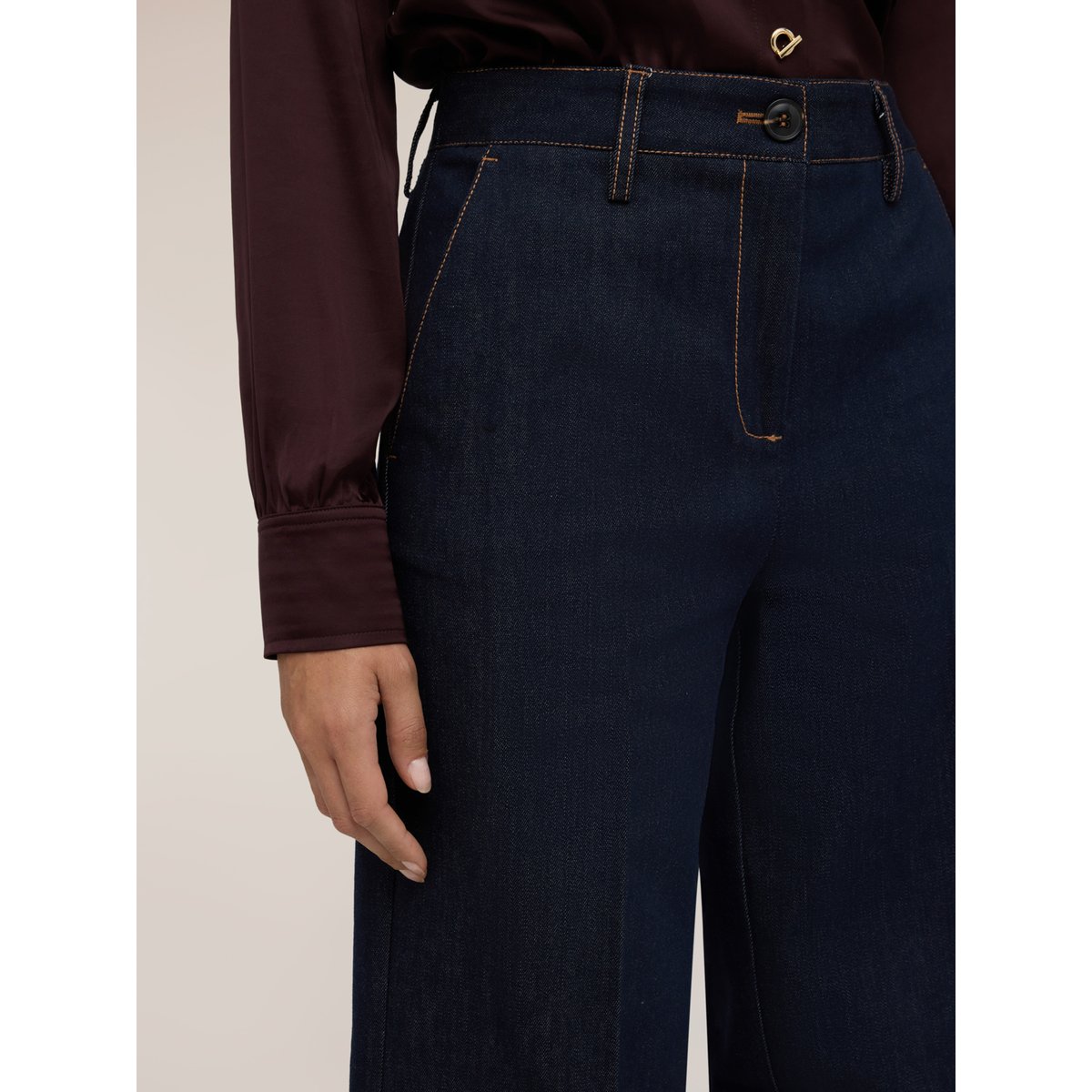 Jean palazzo façon tailleur bleu, MOTIVI
