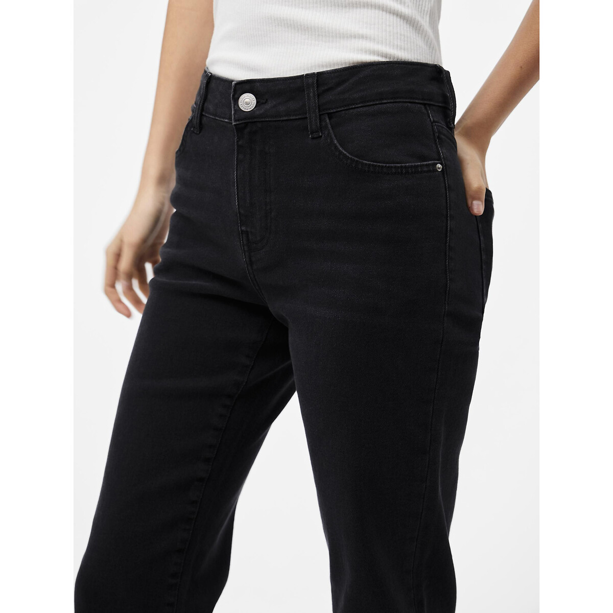 Jean droit black denim, PIECES