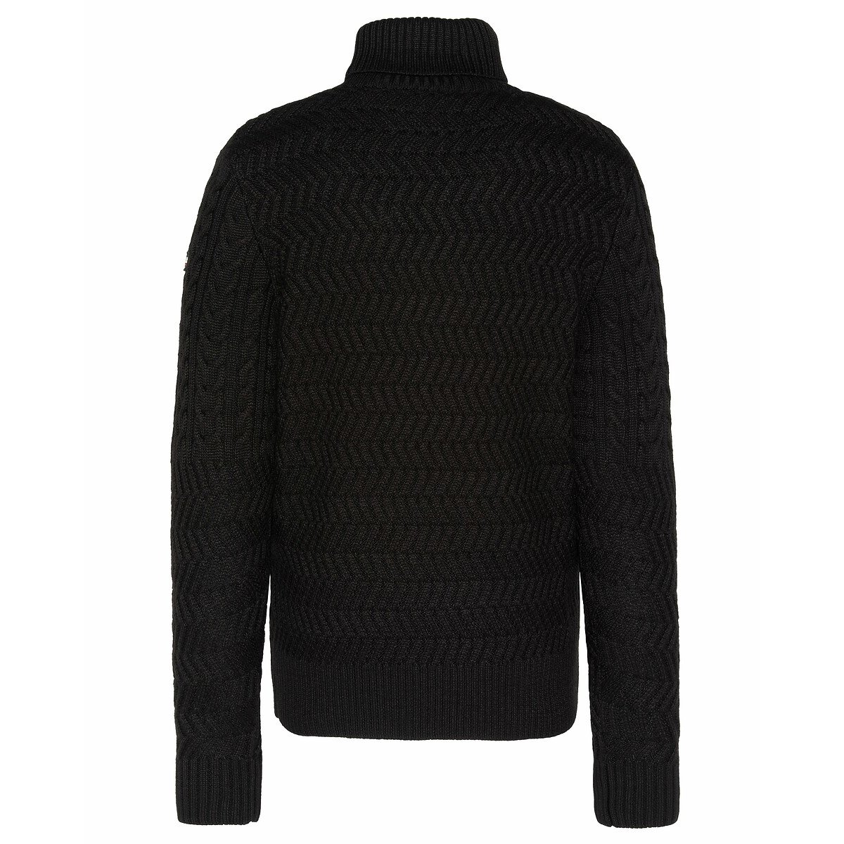 Keth 2 Cable Knit Jumper with Turtleneck black, SCHOTT