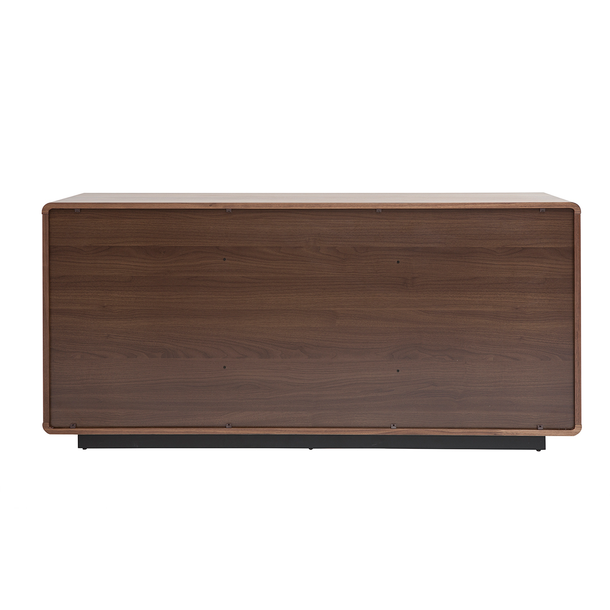 Buffet design en bois foncé noyer 3 portes 3 tiroirs L160 cm JAKO noyer, MILIBOO