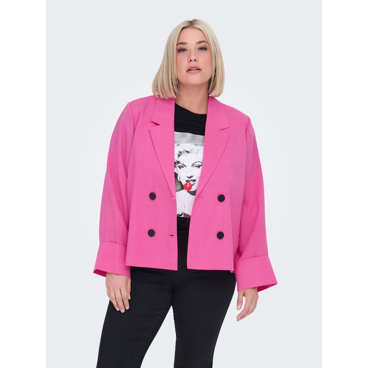 Blazer fuchsia fedora, ONLY CARMAKOMA