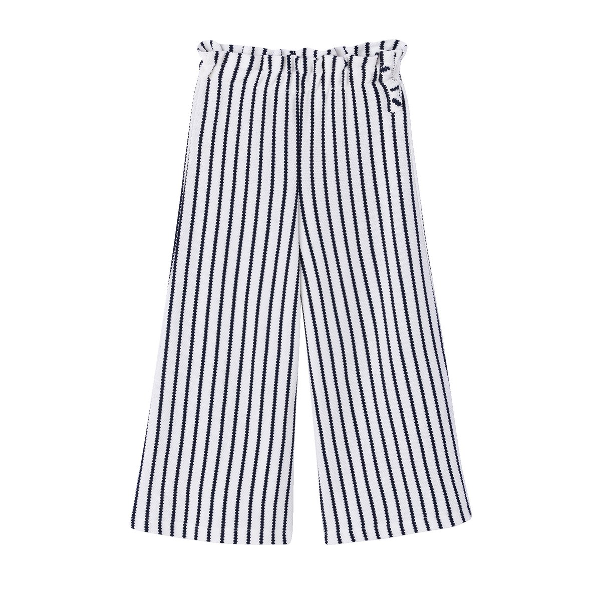Legging large rayé en maille rayé bleu, VERTBAUDET