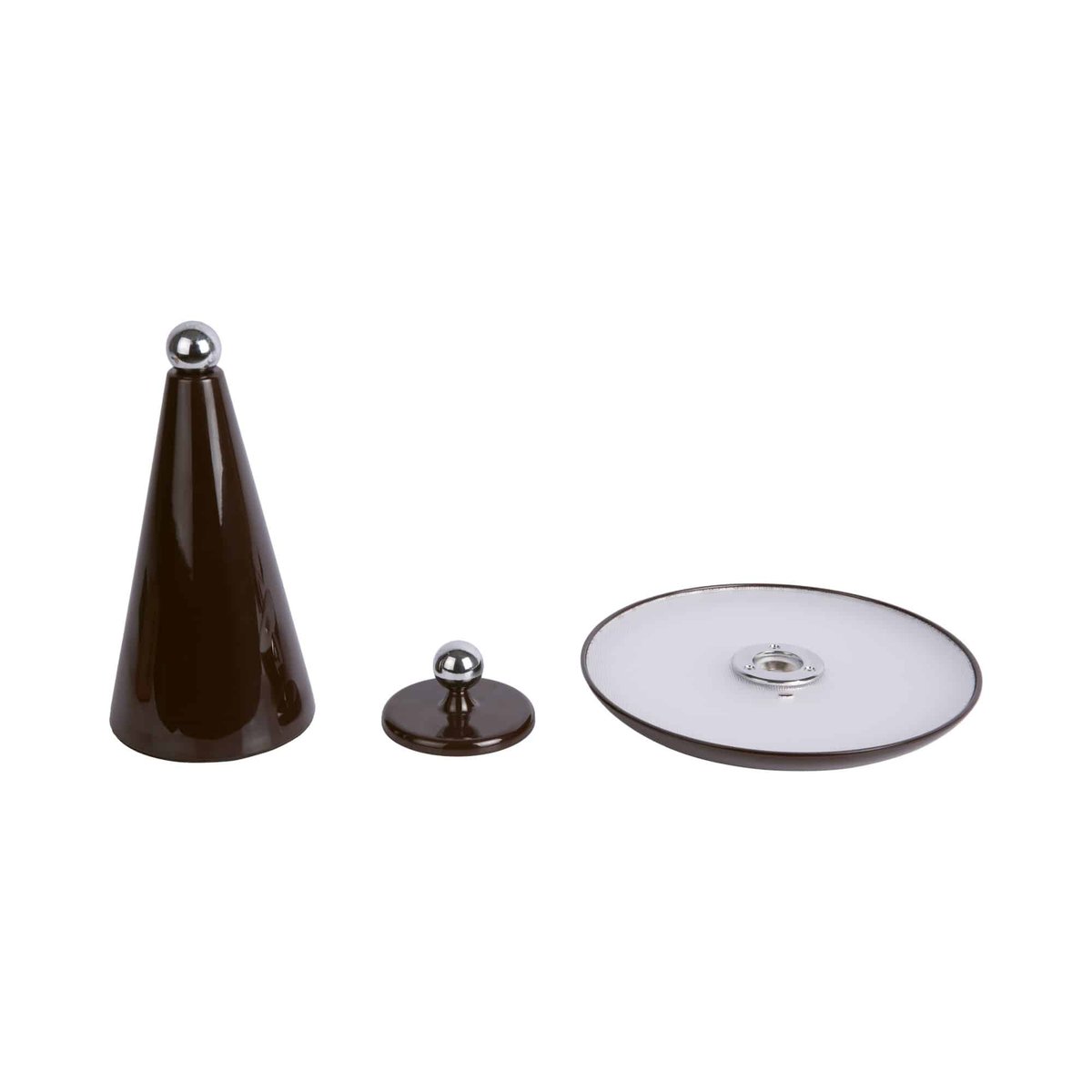 Lampe De Table Mélamine PHOEBE brun foncé, LEITMOTIV