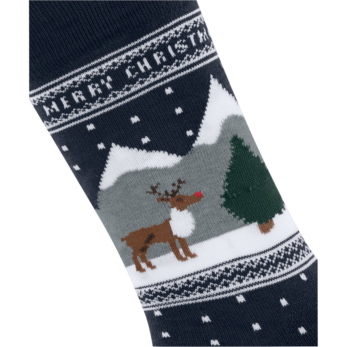 Chaussettes White X-Mas Opaque space bleu, BURLINGTON