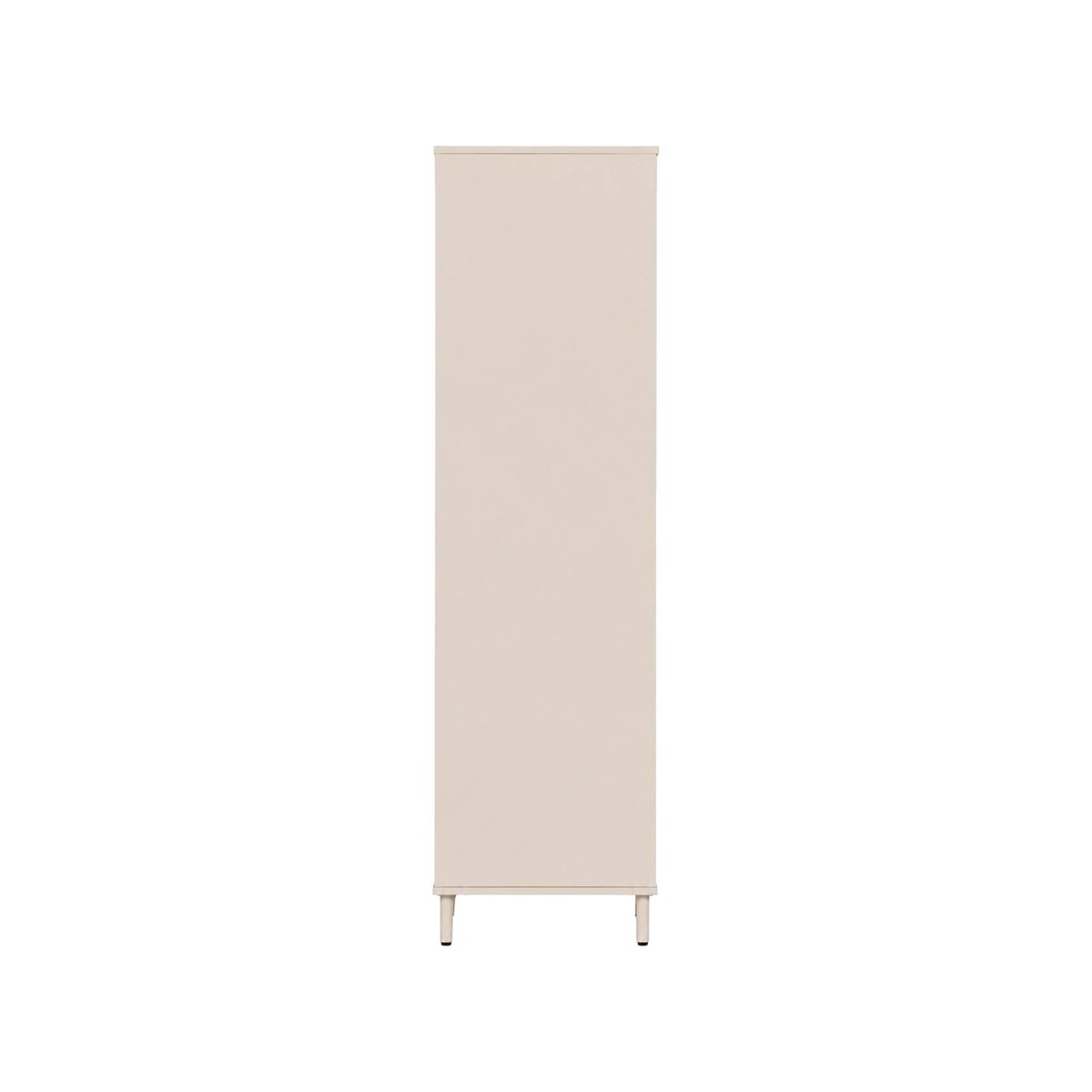 Dressing décor bois et métal 5 étagères 1 penderie ELLIE beige, SWEEEK
