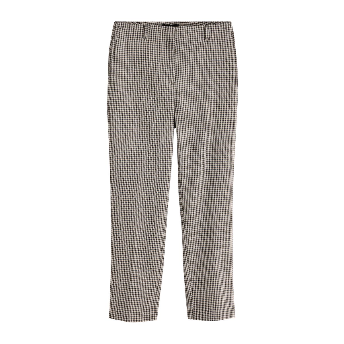 Pantalon slim ajusté à motif pied-de-poule naturel, NEXT