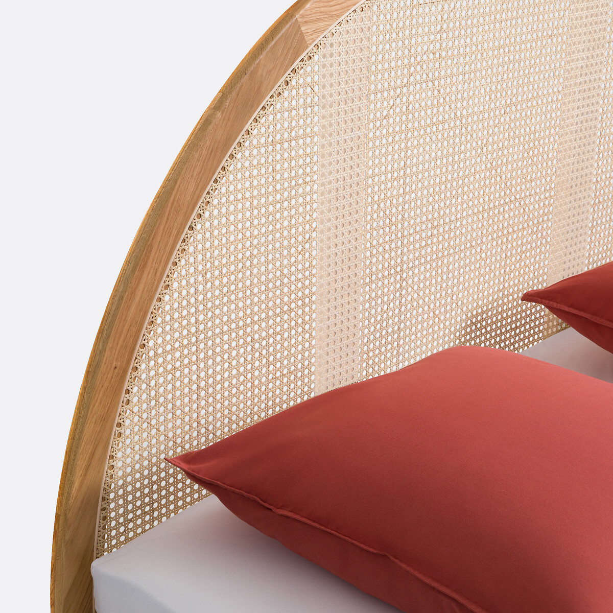 Lit avec sommier et tête de lit cannage, Homi naturel, LA REDOUTE INTERIEURS