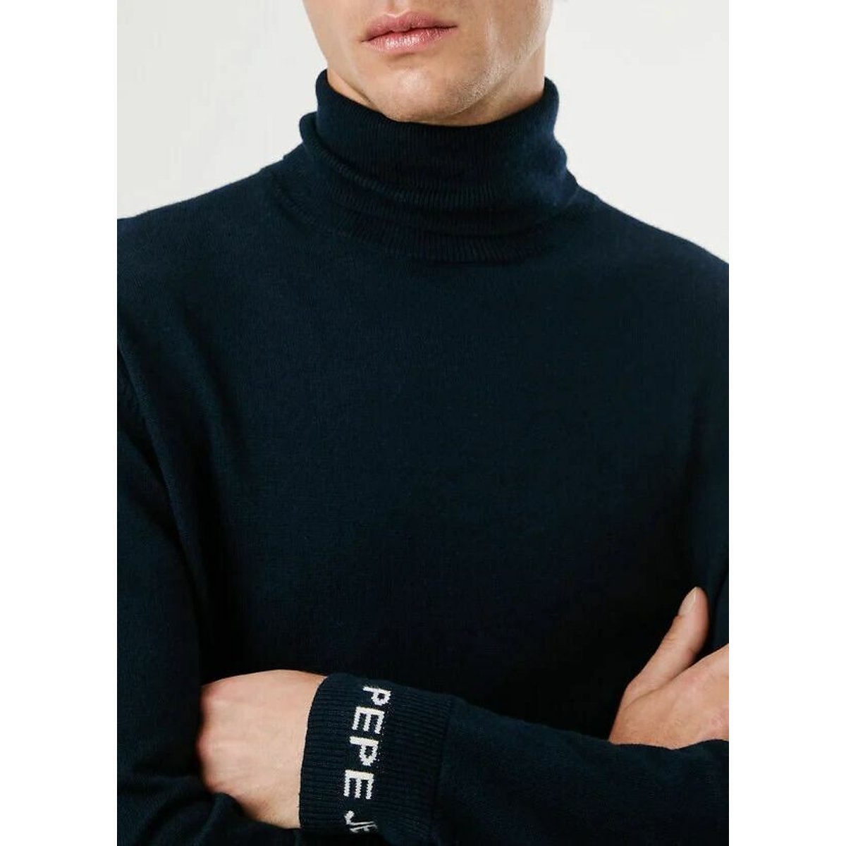 Pull col roulé André bleu marine, PEPE JEANS