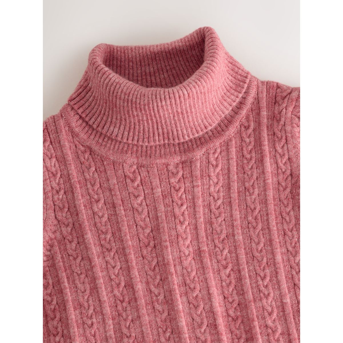 Pull col roulé rose, NEXT