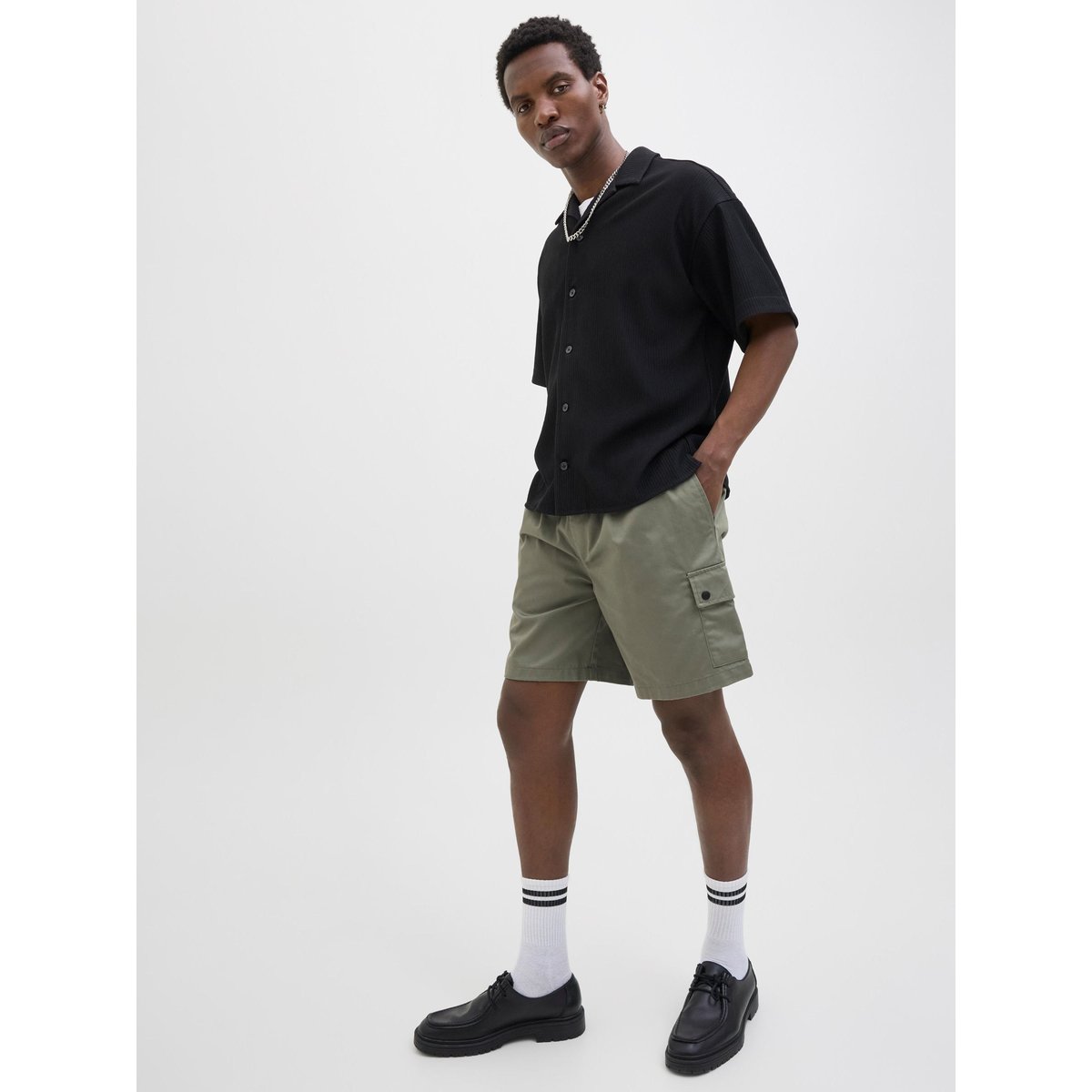 Short Cargo verte - agave green 1, JACK & JONES