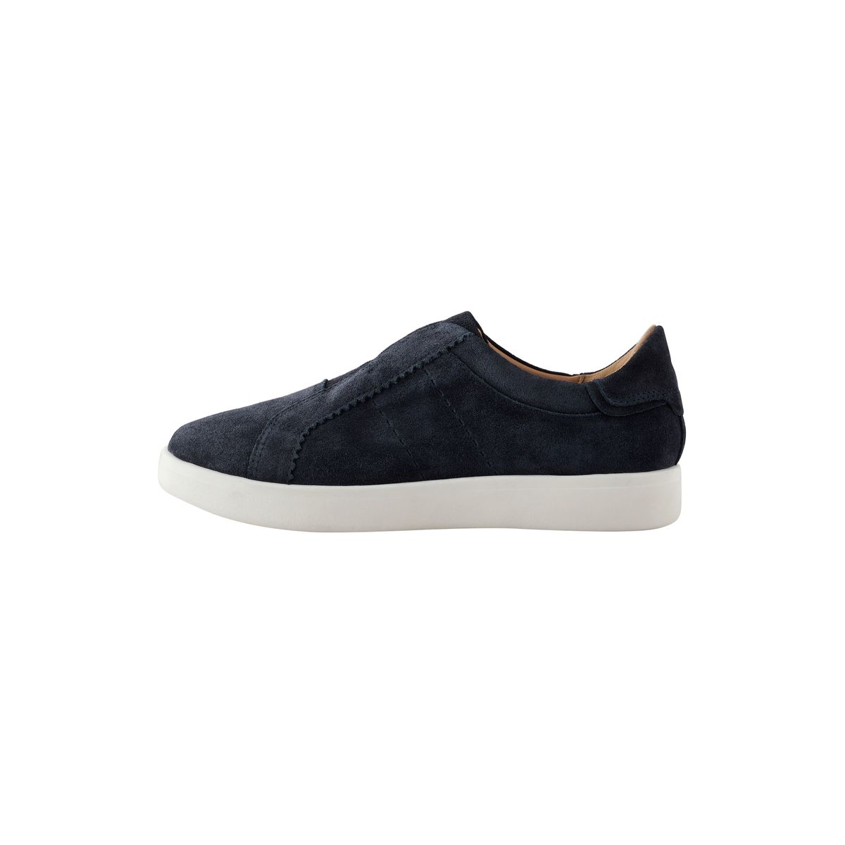 Baskets en cuir haut de gamme sans lacets Signature bleu marine, NEXT