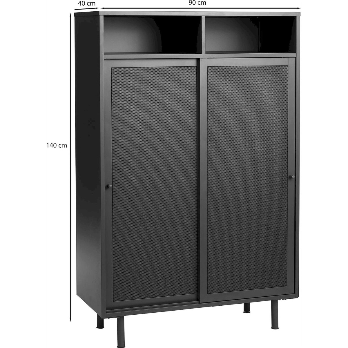Armoire métal ajourée collection SONAVES noir, RECOLLECTION