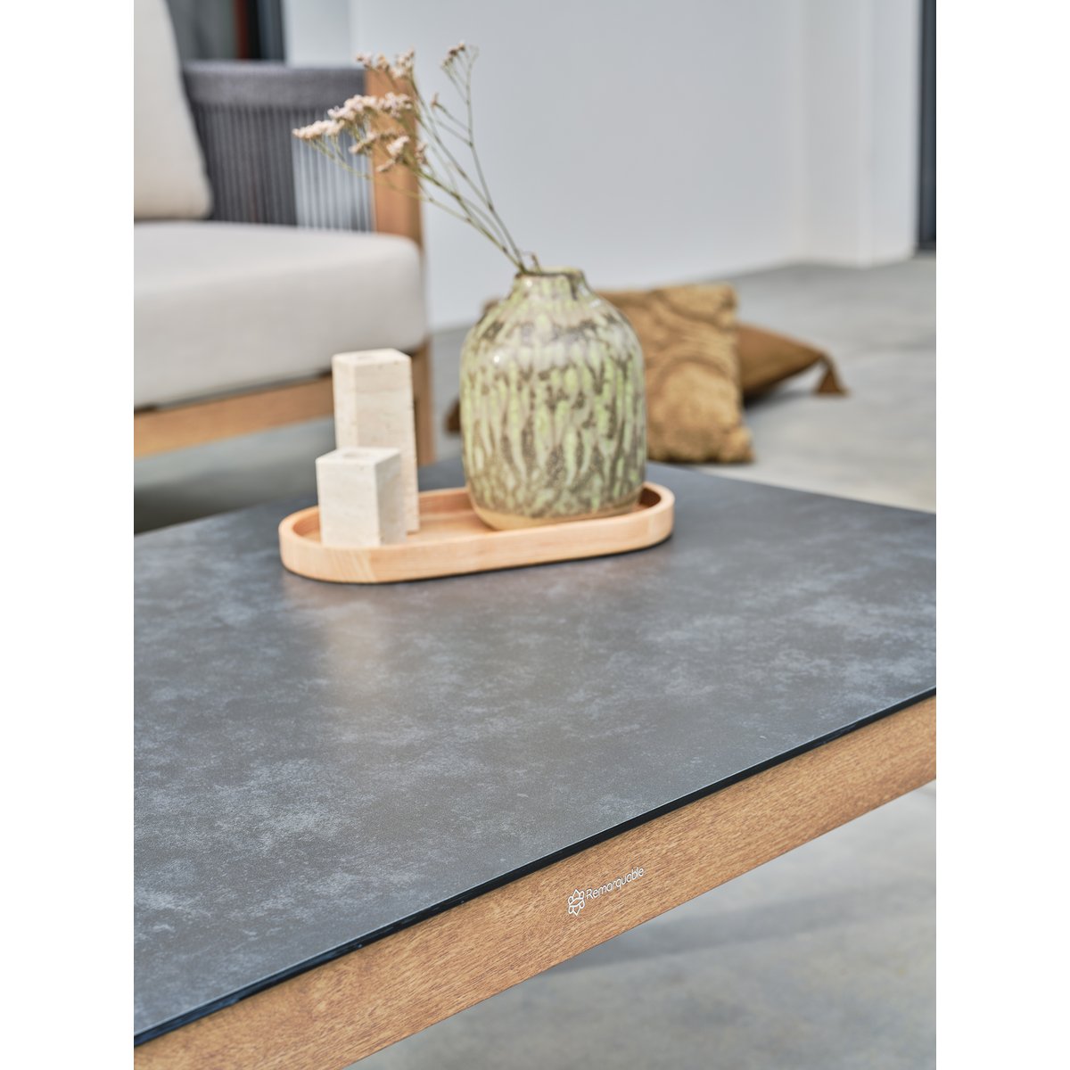 Salon de jardin bas JESPAR marron, REMARQUABLE