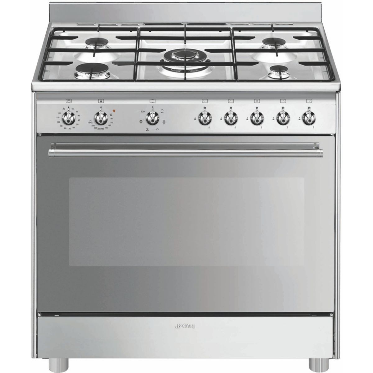 Piano de cuisson gaz SX91GM inox, SMEG