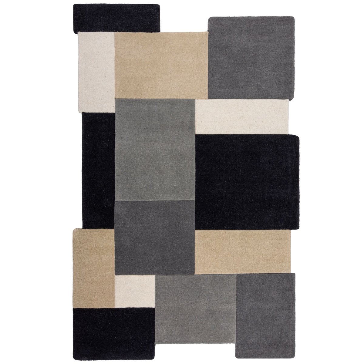 Tapis Pure laine Moderne et Design ARTY gris, NOVATREND