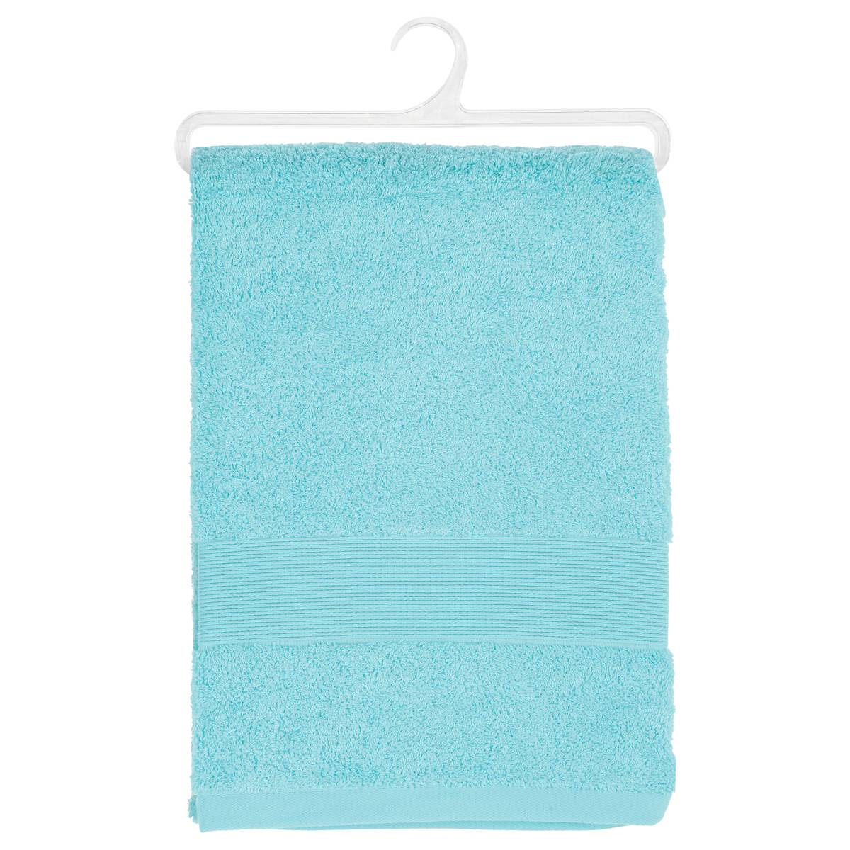 Drap de bain en coton ESSENTIEL turquoise, ATMOSPHERA