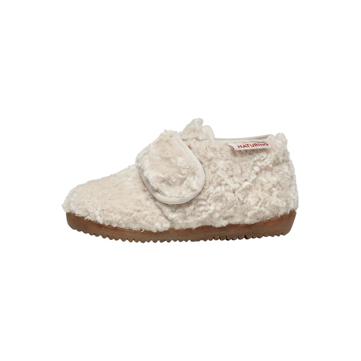 Pantoufles en fausse fourrure HOME beige, NATURINO