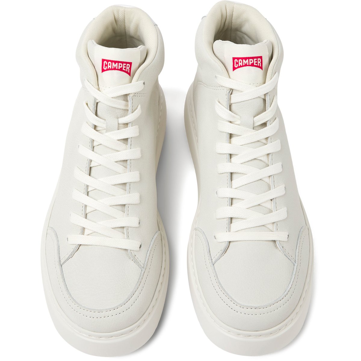 Bottes Runner K21 cuir Smooth Leather blanc naturel, CAMPER