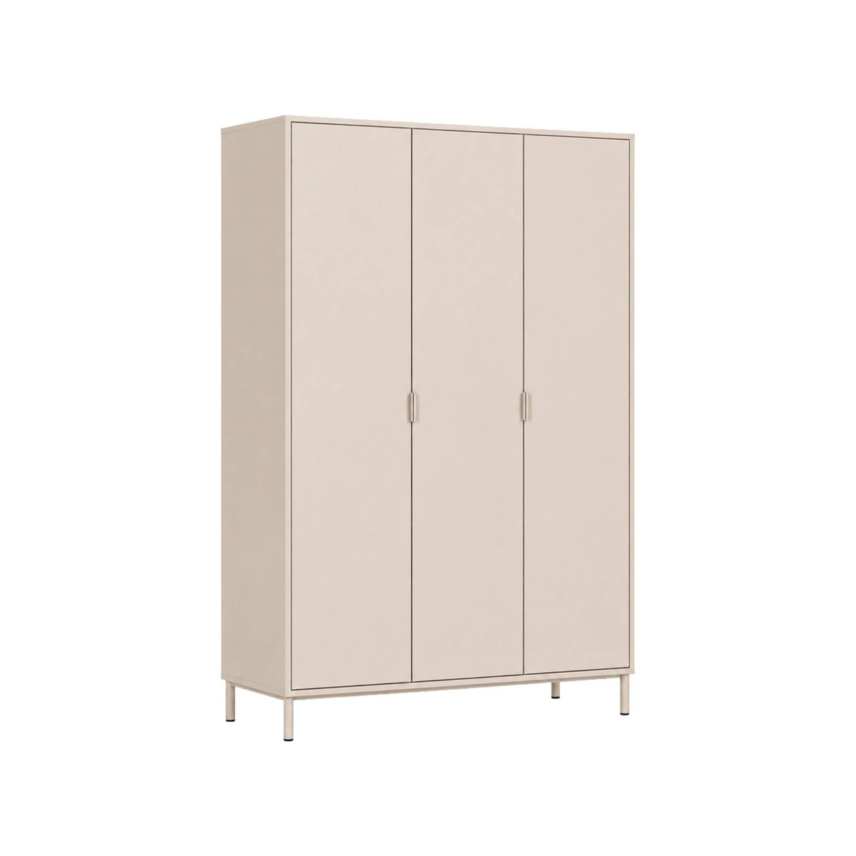 Dressing décor bois et métal 5 étagères 1 penderie ELLIE beige, SWEEEK