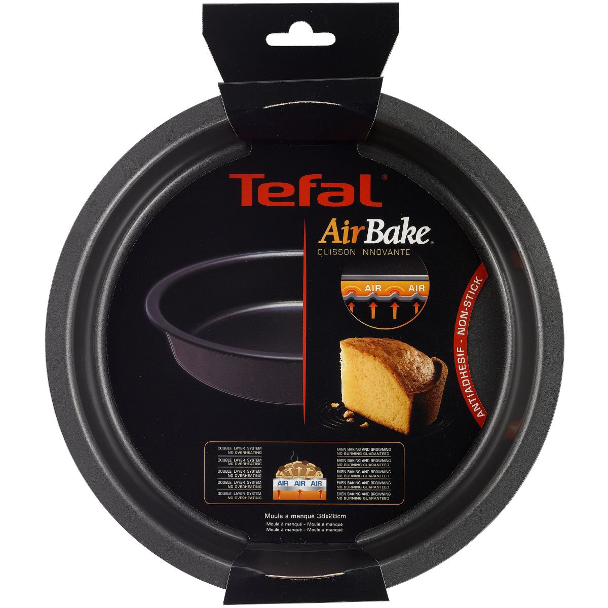 Moule à manqué Airbake diam 23 cm gris, TEFAL
