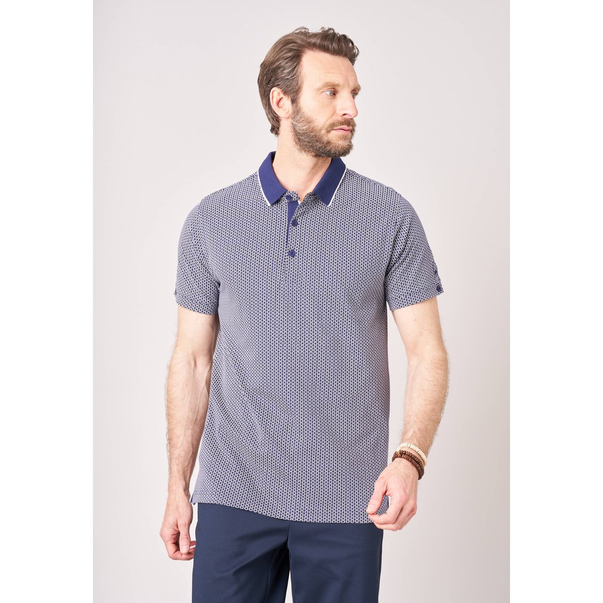 Polo regular homme en jersey coton HORUS navy, DEELUXE