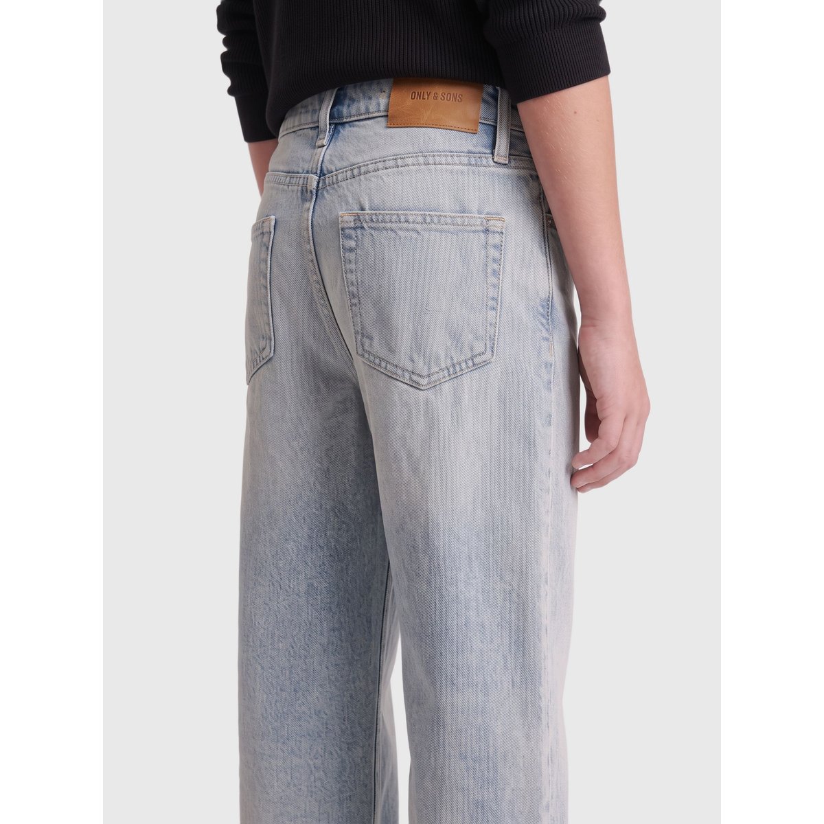 Jean À Jambe Large light blue denim, ONLY & SONS JUNIOR