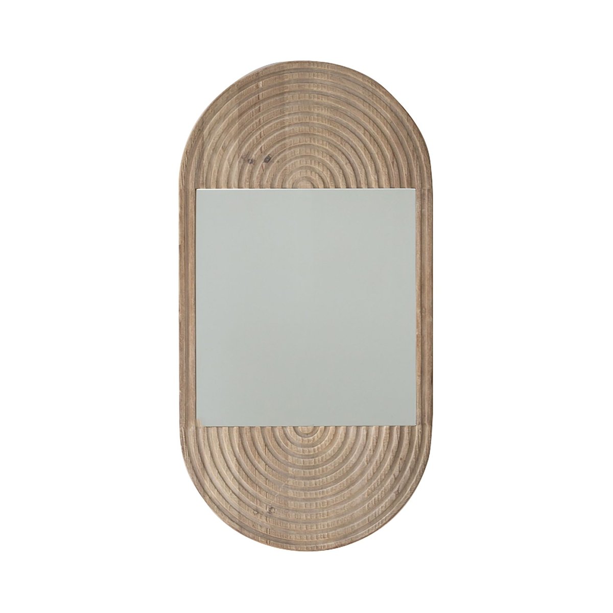 Miroir en pin recyclé beige, NOW'S HOME