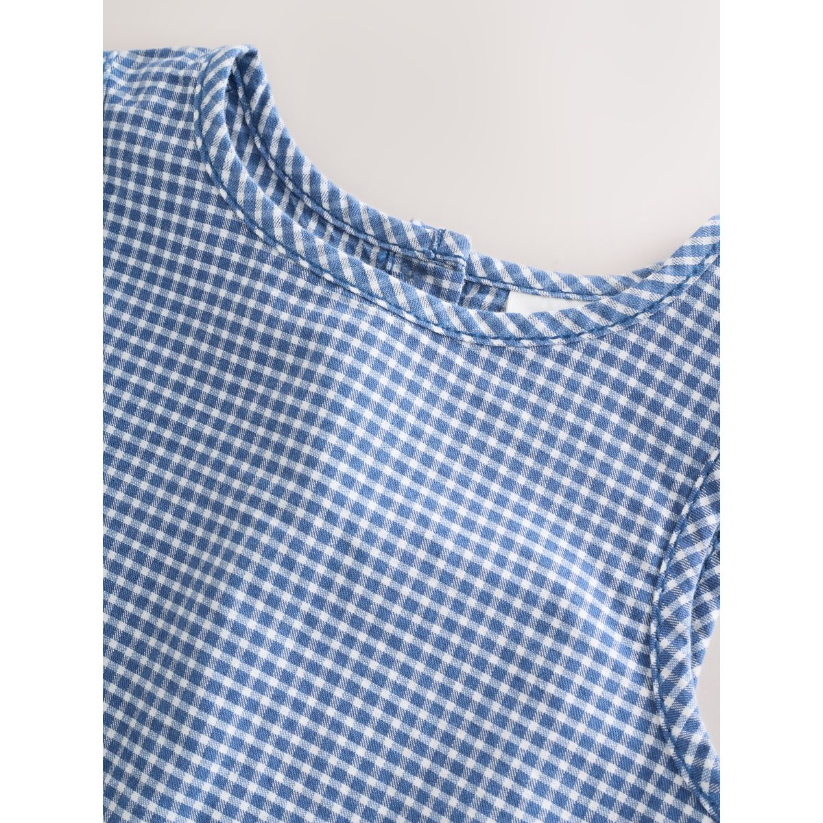 Ensemble coordonné avec chemisier et short vichy marine, NEXT