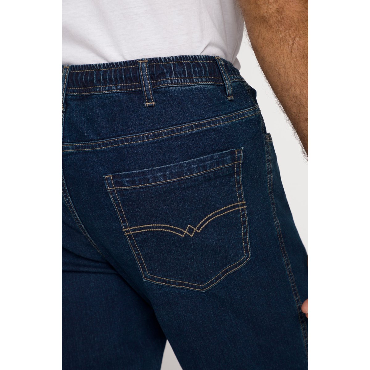 Jean thermique en denim, à enfiler jean bleu foncé, JP1880