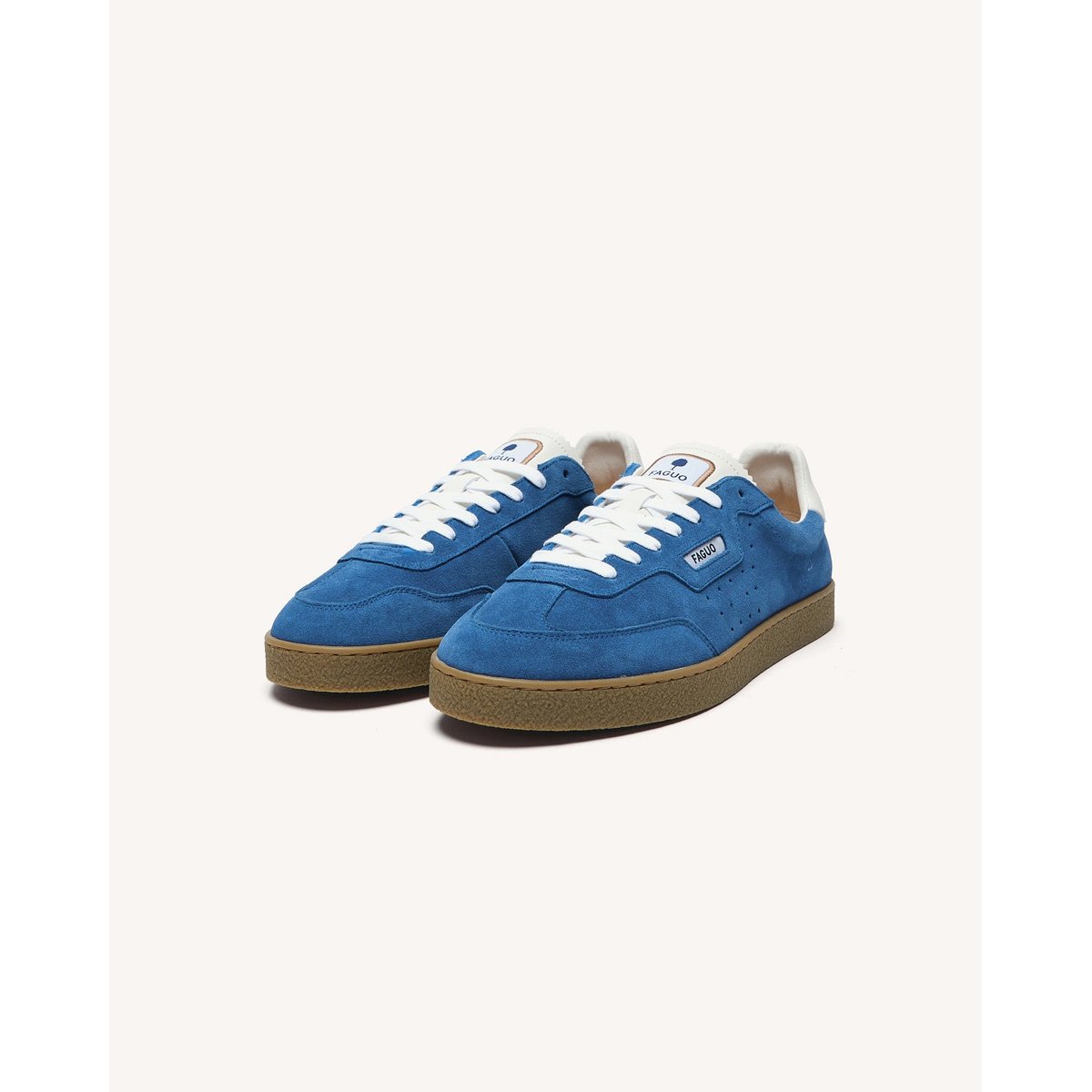 Baskets basses suede LUMBO bleu océan, FAGUO
