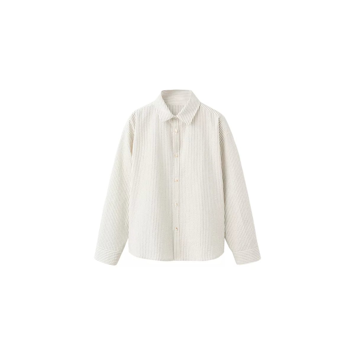 Chemise à rayures en coton écru, MANGO KIDS