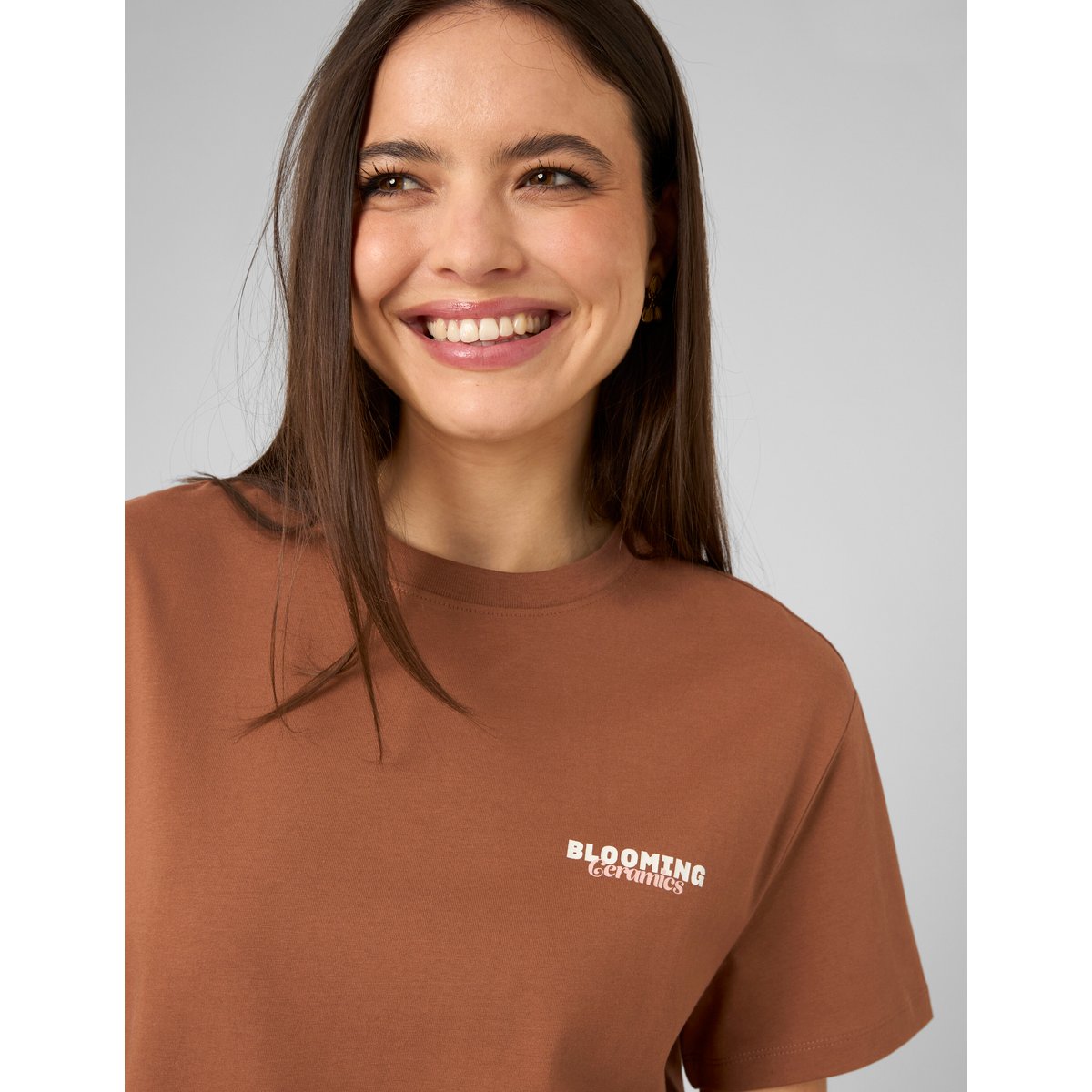 T-shirt imprimé devant / dos camel, BZB